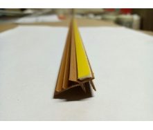 Профіль віконний примикання золотий дуб з манжетою 6 мм без сітки
